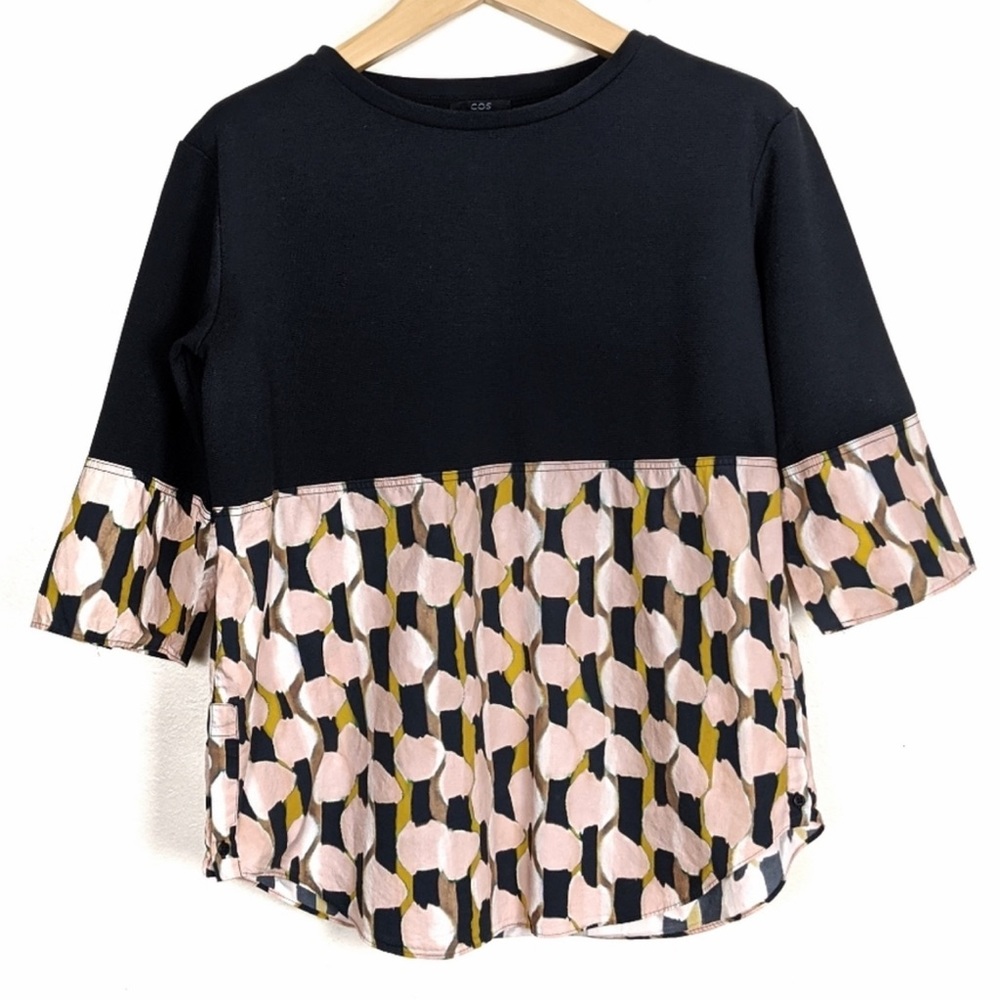 COS Knit Tunic Cotton Circle Print bottom Size medium